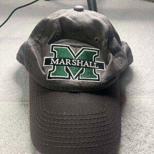 Marshall University grey and green adjustable hat